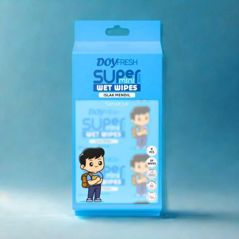 DOYFRESH mitrās salvetītes "On the go" 8 iepakojumi, katrā 8 salvetes